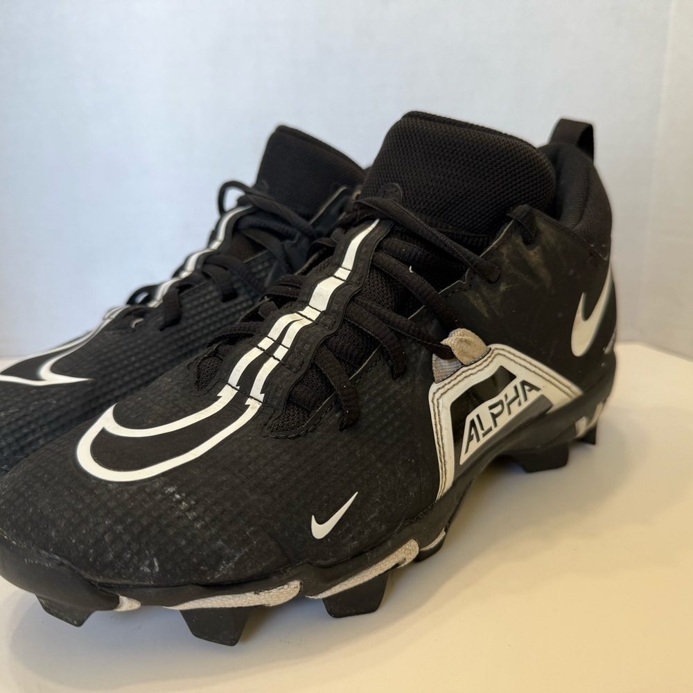 Nike Alpha Black and White Football Cleats